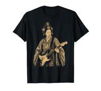 Korean Queen Playing Guitar Joseon Traditional Rock Music T-Shirt