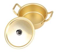 Korean Ramen Noodle Pot, Light Weight Ramen Cooker Pot Aluminum Stockpot Fast Heating Easy Light Stockpot for Kitchen Cookware (16cm)