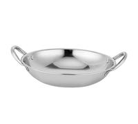 Korean Ramen Noodle Pot Stainless Steel Pot Stockpot Pan with Double Handles 24 cm, Silver