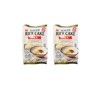 Korean Rice Cake Snacks, Wang Korean Rice Cake Tteokbokki Topokki 600g | Gluten Free & Vegan Friendly (PACK 2, Sliced cake - 4packs x 150g)