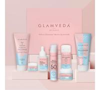 Korean Rice & Ceramide 7 Step Weekly Skincare Routine For Women with Gift Box | Face wash, Peel Off Mask, Toner, Serum, Under eye cream, Moisturizer & Sunscreen | Skin Brightening