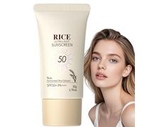 Korean Skincare Sunscreen,Rice Probiotics Sunscreen SPF 50,Ultra Light Invisible&Brightening Sun Cream Face Moisturiser,Waterproof&Matte Finish for Dry Sensitive Skin,Long-Lasting UVA/UVB Protection