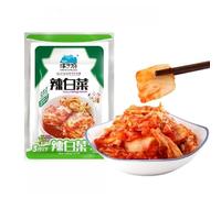 Korean Spicy Kimchi, condiment，100g/pack. Moderately spicy and sour flavor, a perfect accompaniment to rice. Bright red color and rich broth. (1bag)