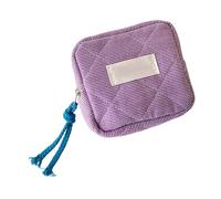 Korean Square Mini Makeup | Compact Fabric with Compartments | Lipstick Organizer Earphones Students Daily Travel | Portable 11 x 11.5 x 4.5 cm, purple, Please refer to the description, Please