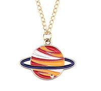 Korean Star Astronaut Series Necklace Cartoon Cute Rocket Lilliputian Pendant Long Necklace (RD1, One Size)
