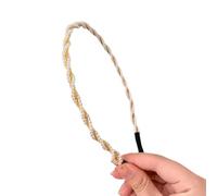 Korean Style Acrylic Rhinestone Hair Band with Faux Pearl Decoration Safe Grip Lightweight Prom Event Elegant Faux Pearl Hairband for Girls