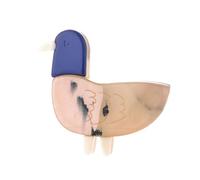 Korean Style Cute Duck Brooch - Handmade Acrylic Animal Pin for Versatile Stylish Accessories(A)