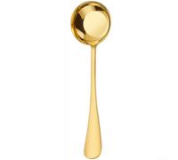 Korean Style Dinner Spoon 18.7cm Silver Mirror Finish(Golden)
