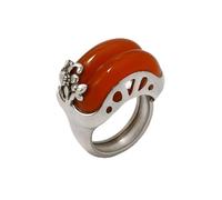 Korean Style Gemstone Hanbok Ring for Women - Adjustable Double Ring Traditional Korean Jewelry, Gift Box Option, Fashion Accessory for Daily & Special Occasions, Resin, No Gemstone