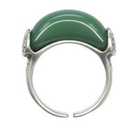 Korean Style Gemstone Hanbok Ring for Women - Adjustable Single Ring Traditional Korean Jewelry, Gift Box Option, Fashion Accessory for Daily & Special Occasions, Resin, No Gemstone