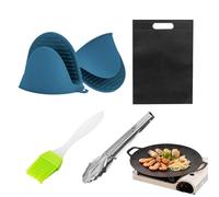 Korean Style Grill Pan - Korean Grill Pan | Round Induction Grill Pan for Stove | Flat Iron Induction Grill Pan with Non-Stick Coating and Heat Conduction