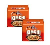 Korean Style Instant Ramen Noodle Variety Pack, 10 Pack (Toomba + Spicy Shin Ramyun + Tom Yum + Chapagetti + Kimchi) Chewy Noodles, Quick Meal (10* Spicy Shin Ramyun) (KIMCHI)