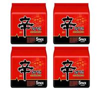 Korean Style Instant Ramen Noodle Variety Pack, 20 Pack (Toomba + Spicy Shin Ramyun + Tom Yum + Chapagetti + Kimchi) Chewy Noodles, Quick Meal