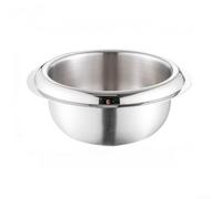 Korean Style Mixing Pot 304 Stainless Steel for Bibimbap, Soup, and Salad, Features Heat Resistant Flat Bottom for Induction Cookers and Other Stove Types (No lid)