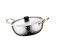 Korean Style Ramen Cooking Pot Stainless Steel Pot Backyard Party Practical Cookware Kitchen Essential Korean Noodle Cookware