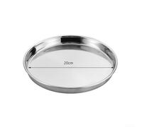 Korean Style Stainless Steel Tray 24cm Round Flat(20cm)