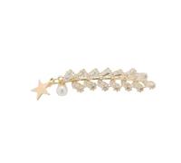 Korean-style Wheat Star Pearl Brooch - Refined Unisex Crystal Pin for All Occasions
