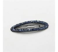Korean Style Women's Hairpin with Diamond Accents - Fashionable Headdress for Simple Elegance and Bangs Side Clip(Darkblue)