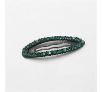 Korean Style Women's Hairpin with Diamond Accents - Fashionable Headdress for Simple Elegance and Bangs Side Clip(Darkgreen)