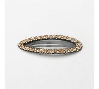 Korean Style Women's Hairpin with Diamond Accents - Fashionable Headdress for Simple Elegance and Bangs Side Clip(Champagnegold)