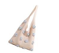 Korean Styles Crochet Bag Girls Shopper Bags Handbag For Students And Office Workers Comfortable Wide Strap Designs Fashionable Teen Bag