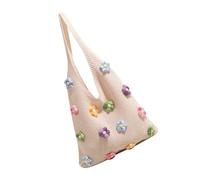 Korean Styles Crochet Bag Girls Shopper Bags Handbag For Students And Office Workers Comfortable Wide Strap Designs Fashionable Teen Bag