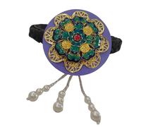 Korean Styles Floral Pearls Headband Comfortable And Stylish Hanbok Headwear Accessory For Festivals And Celebrations Blue Glaze Hair Hoop