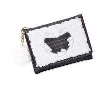 Korean Styles Short Purse Card Holder Trifold Wallet PU Leather Coin Purse Rabbits Wallet Lovely Change for Daily Cartoon Rabbits Short