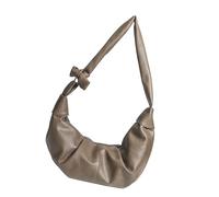 Korean Styles Shoulder Crossbody Bag For Women Trend Dumplings PU Leather Messengers Pleated Shopping Women Pu Leather Shoulder Crossbody Korean Styles Dumplings For Work