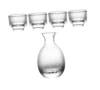 Korean Utensil Set Glass Japanese Sake Set Tea Cup Crystal Sake Cup Glass Decanter Traditional Tea Cups Decorative Drinking Teaware for Sake Tea Transparent China Dinnerware Set