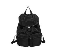 Korean Version Niche Japanese Lazy Style Backpack For Women Commuting Simple And Versatile (Black)