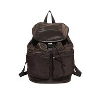 Korean Version Niche Japanese Lazy Style Backpack For Women Commuting Simple And Versatile (Brown)