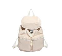 Korean Version Niche Japanese Lazy Style Backpack For Women Commuting Simple And Versatile (White)