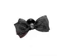 Korean version of ab double-sided small bow hairpin side clip mesh rhinestone elegant temperament shark clip high-end grip clip