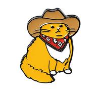 Korean Version of Creative Brooch, Cartoon Western Cowboy for Cats Style, Childhood Animation, Peripheral Brooch, Lapel Pins for Women Suit