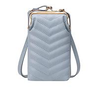 Korean Version Of One Shoulder Small Bag Fashion Messenger Bag New Type Women's Touchscreen Mobile Phone Bag Shoulder Bags (Blue, One Size)