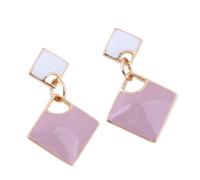 Korean version of the fashion sweet OL square geometric square earrings personalized earrings