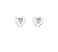Korean version of the simple heart earrings, net red irregular hollow, cold and indifferent style, small and delicate