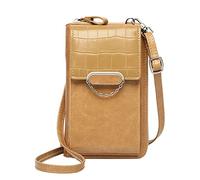 Korean Vertical Women's Multi Functional Large Capacity Single Shoulder Messenger Bag over The Shoulder Bags for Women (Gold, One Size)