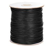 Korean Waxed Polyester Cords 1.5mm Thick 155M Black for Craft DIY | Waxed Beading Thread Jewelry Making Bracelet Waxed Craft String with Spool for Macrame Bracelet Necklace