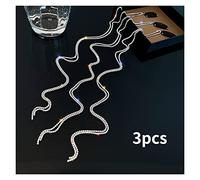 Korean women's braided color rope dirty braids hairpin hair flash diamond chain ponytail ornament headdress(3)