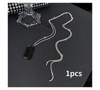 Korean women's braided color rope dirty braids hairpin hair flash diamond chain ponytail ornament headdress(1)