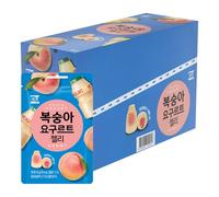 Korean Yogurt Soft Gummy Candy 50g (Pack of 8) Chewy Fruity Sweet Treat Asian Snacks (Peach Yogur)