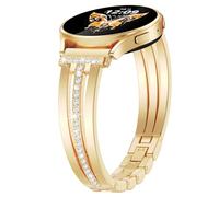 KOREDA Slim Gold Band Compatible with Samsung Galaxy Watch 7 6 5 4 FE 40mm 44mm/Galaxy Watch 6 4 Classic Band 42mm 46mm 43mm 47mm/Watch 5 Pro 45mm/Active 2 Women, 20mm Thin Metal Strap Dressy Jewelry