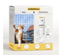 KORERPALL Cat Net Includes Hook and glue, 10x13Ft /3x4M Balcony Netting made of Thickened galvanised steel wire to prevent scratching and chewing, Ideal for Catio Safety and Balcony Protection
