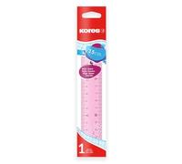 Kores - 15cm Transparent Ruler with Inking Edge - Pack of 1 in Random Colours - Coloured Overlays, School Supplies, Stationery Supplies, University Essentials, Office Supplies