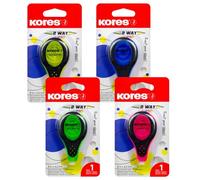 Kores - 2Way Correction Tape - Neon-Themed Roll On Correction, Long Tape Roller, Ergonomic, Instant Correction, 8m x 4,2mm - Back to School Supplies, Strong Correction Tape - Pack of 1