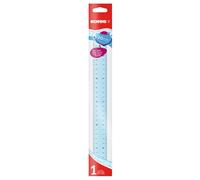 Kores - 30cm Transparent Ruler with Inking Edge - Coloured Overlays, School Supplies, Stationery Supplies, University Essentials - Pack of 1 Assorted Colours - Ruler 30cm