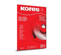 Kores - Black Carbon Paper for Typewriting, No Smearing and Reusable, School and Office Supplies, Format A4, 21 x 29.7 cm, Pack of 20 Sheets