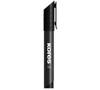 Kores - Black Permanent Marker Pens - K-Marker XP1, Round Tip Marker Pen - Waterproof Marker Pens for All Surfaces - Back to School Supplies, Office Supplies - Pack of 12